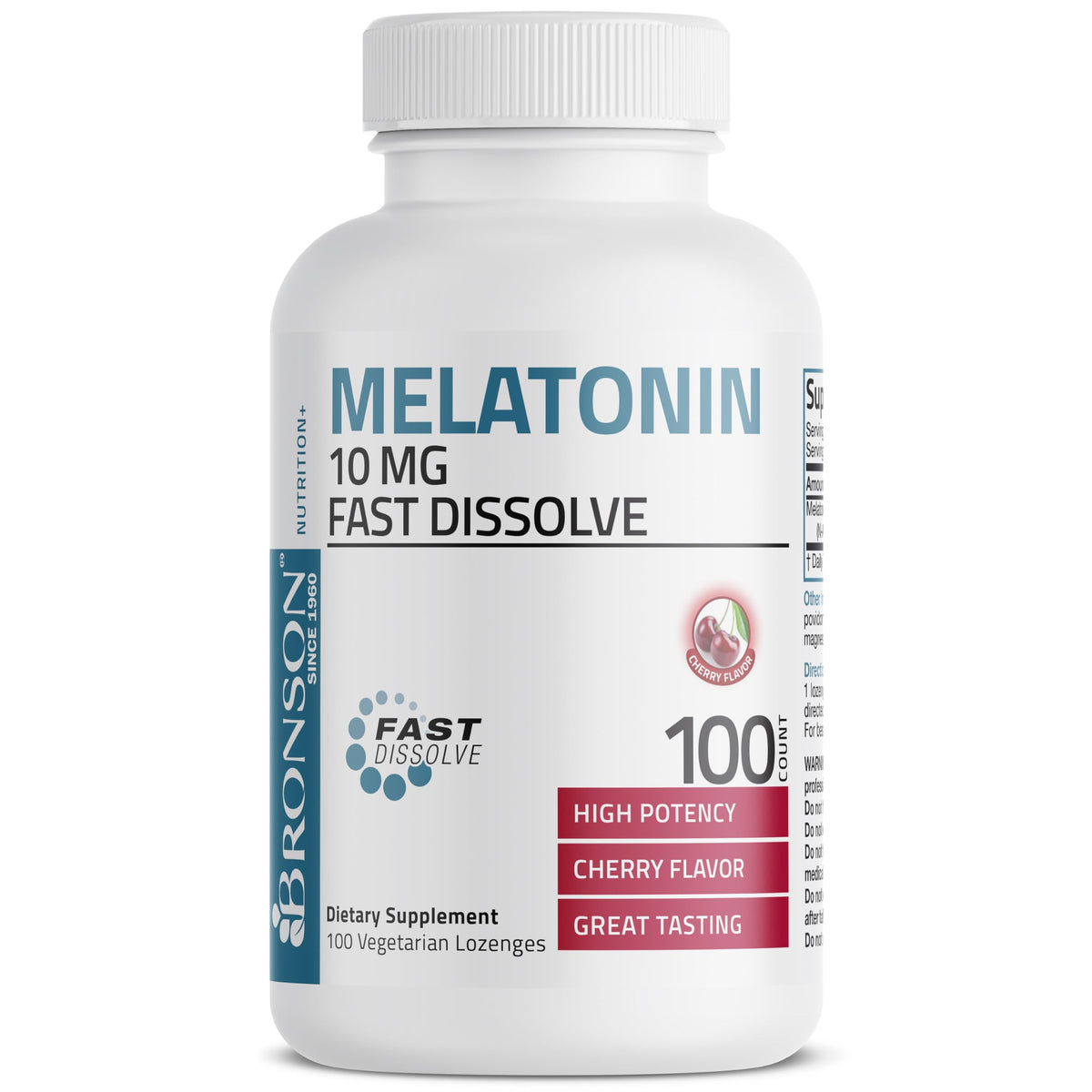 Bronson Melatonin 10mg Fast Dissolve Cherry Flavored Tablets