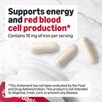 Amazon Basics Iron 18mg for Energy Support - 195 Capsules - image 3