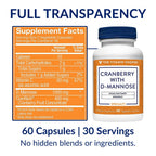 The Vitamin Shoppe Cranberry with D-Mannose Vegetarian Capsules - 60 Capsules - image 8