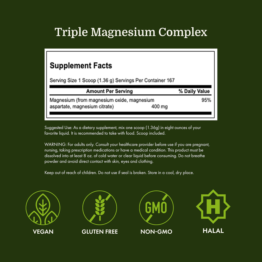 Swanson Triple Magnesium Complex Powder 400 mg - 8 oz - image 4