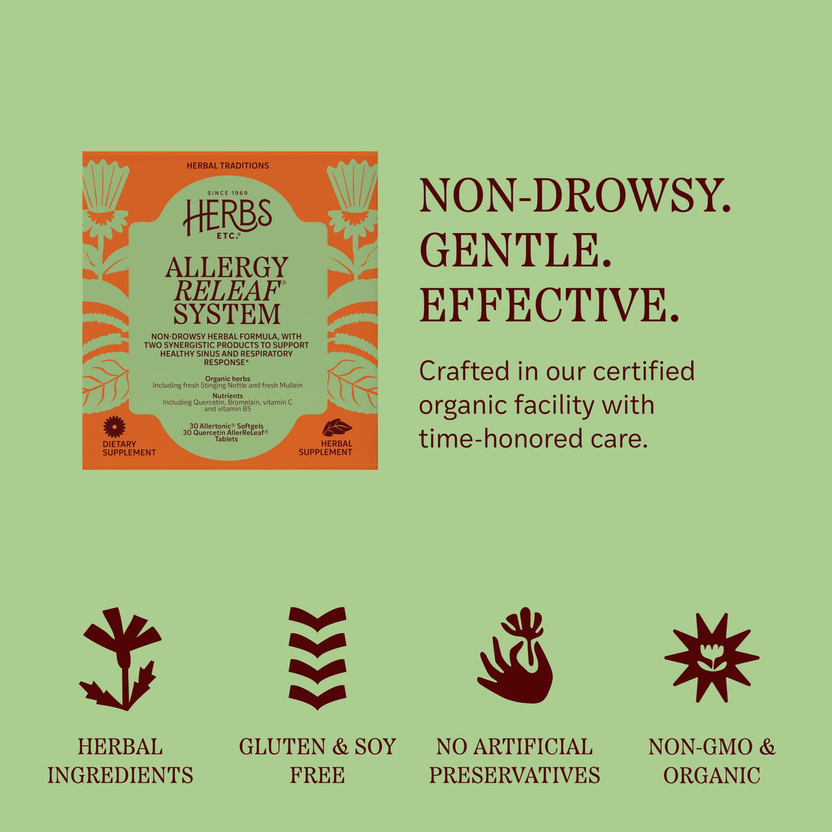 Herbs Etc. Allergy ReLeaf System Non-Drowsy Formula - 60 Count - image 6