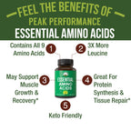 Peak Performance All 9 Essential Amino Acids - 105 Capsules - image 2
