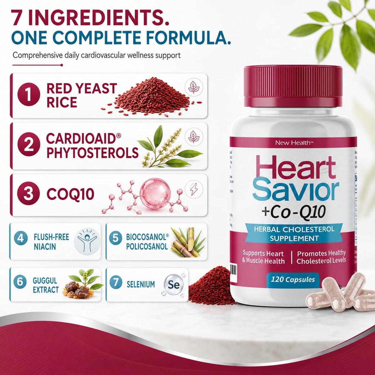 Mountain Health HeartSavior Natural Cholesterol Support - 120 Capsules - image 3