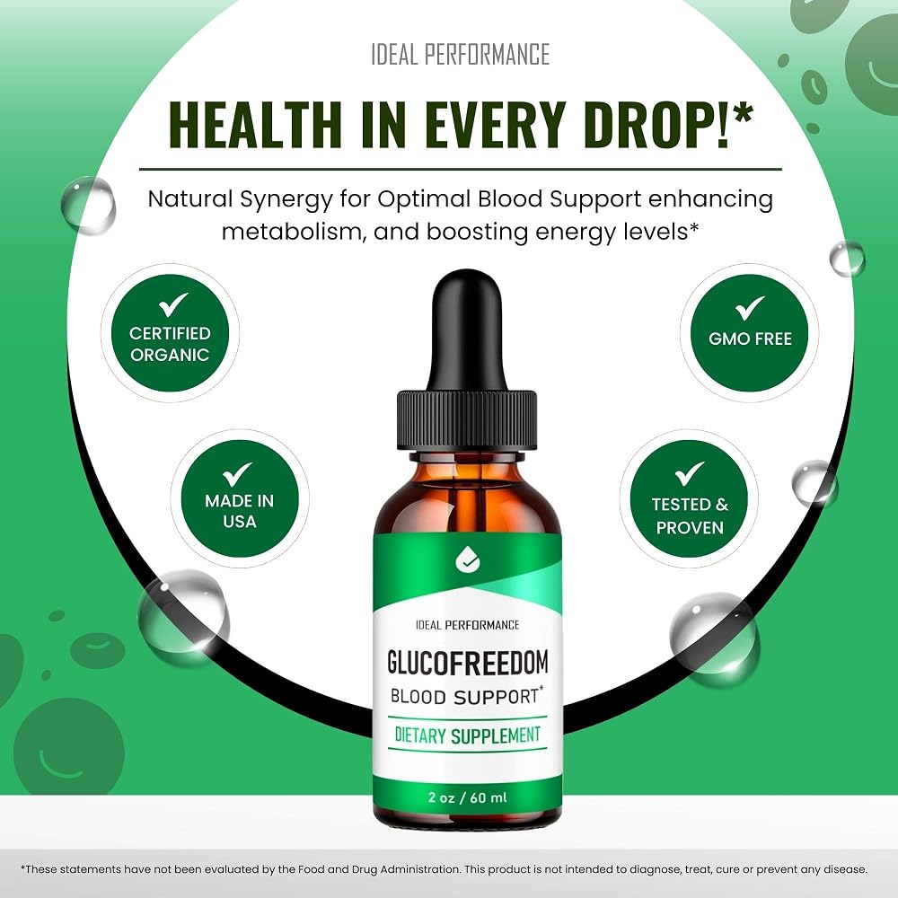 IDEAL PERFORMANCE Glucofreedom Drops Blood Formula Support - 2 Pack - image 5