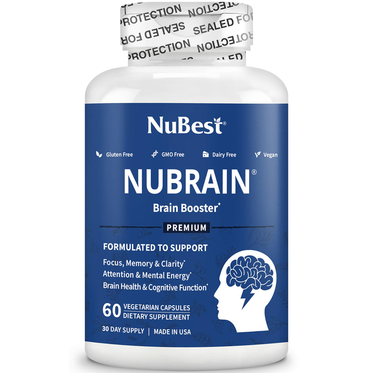 NuBest NuBrain Booster - Brain Supplement for Brain Booster