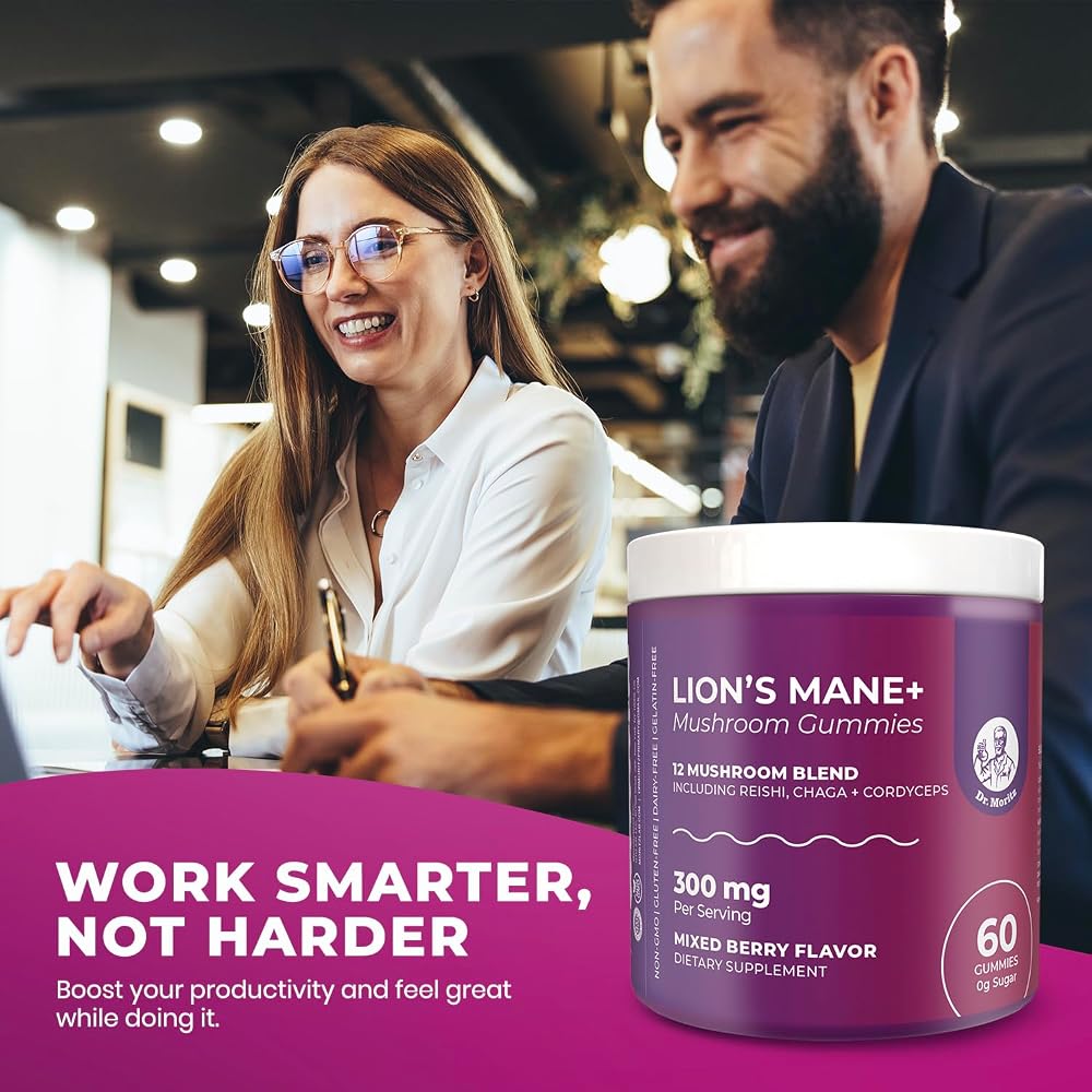 DR. MORITZ Lions Mane Gummies for Adults and Kids 4+ - Mushroom