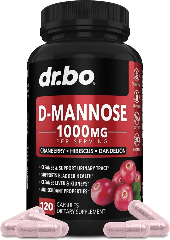 DR. BO D-Mannose 500mg Capsules for Urinary Tract Health