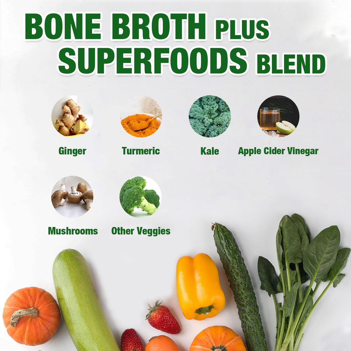 Zammex 100% Grass-Fed Bone Broth Protein Powder