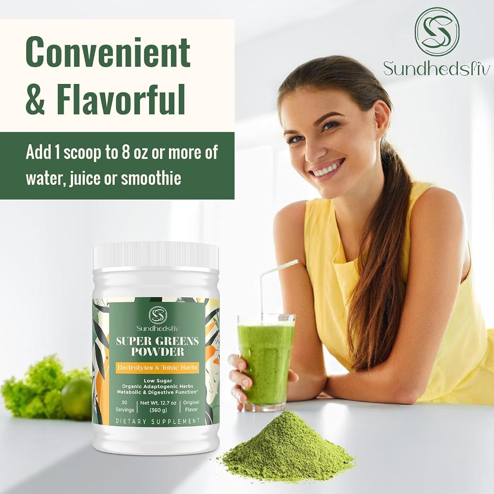 Sundhedsliv Super Greens Powder with Shilajit & Adaptogens - 30 Servings - image 7