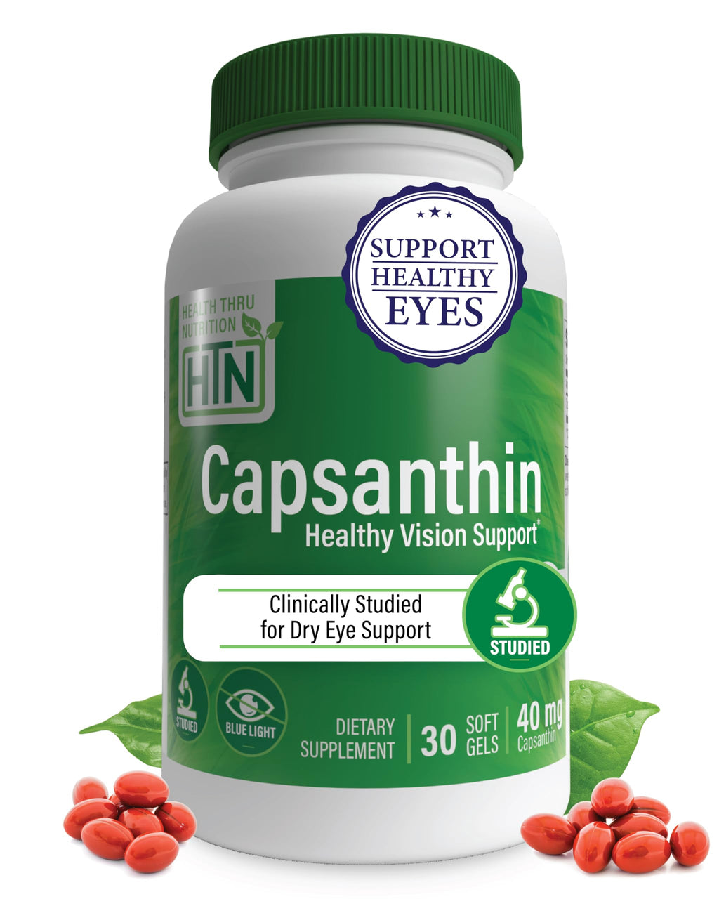 Health Thru Nutrition Capsanthin 40mg Dry Eye Relief - 30 Softgels