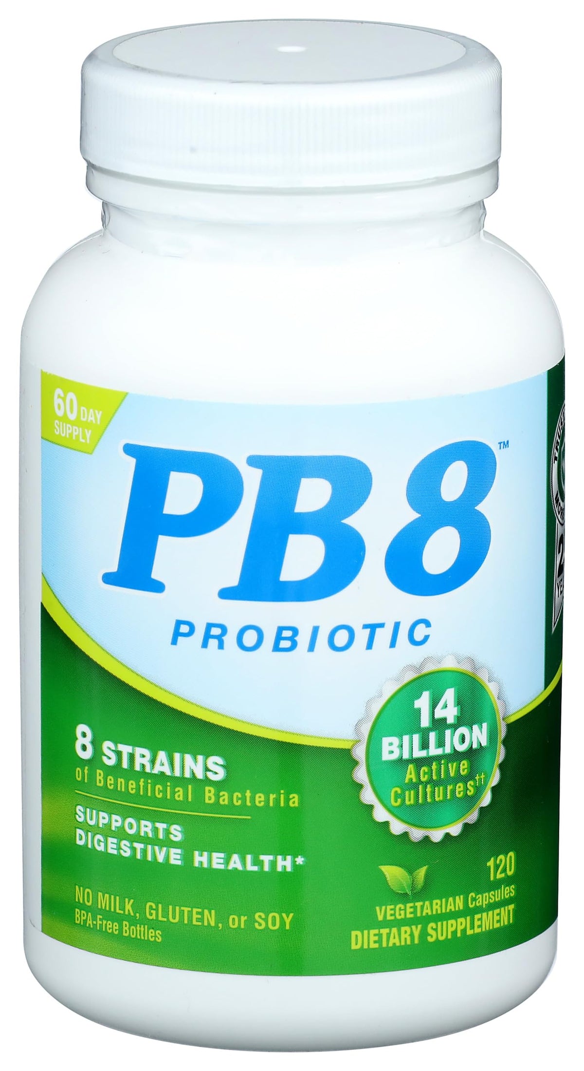 PB8 Probiotic 8 Strains Vegetarian Capsules - 120 Count