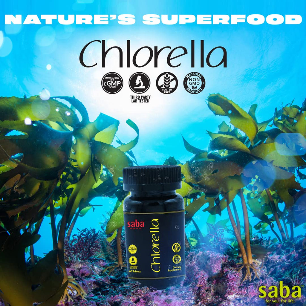 Saba Chlorella Organic Tablets with Cracked Cell Wall - 60 Tablets - image 6