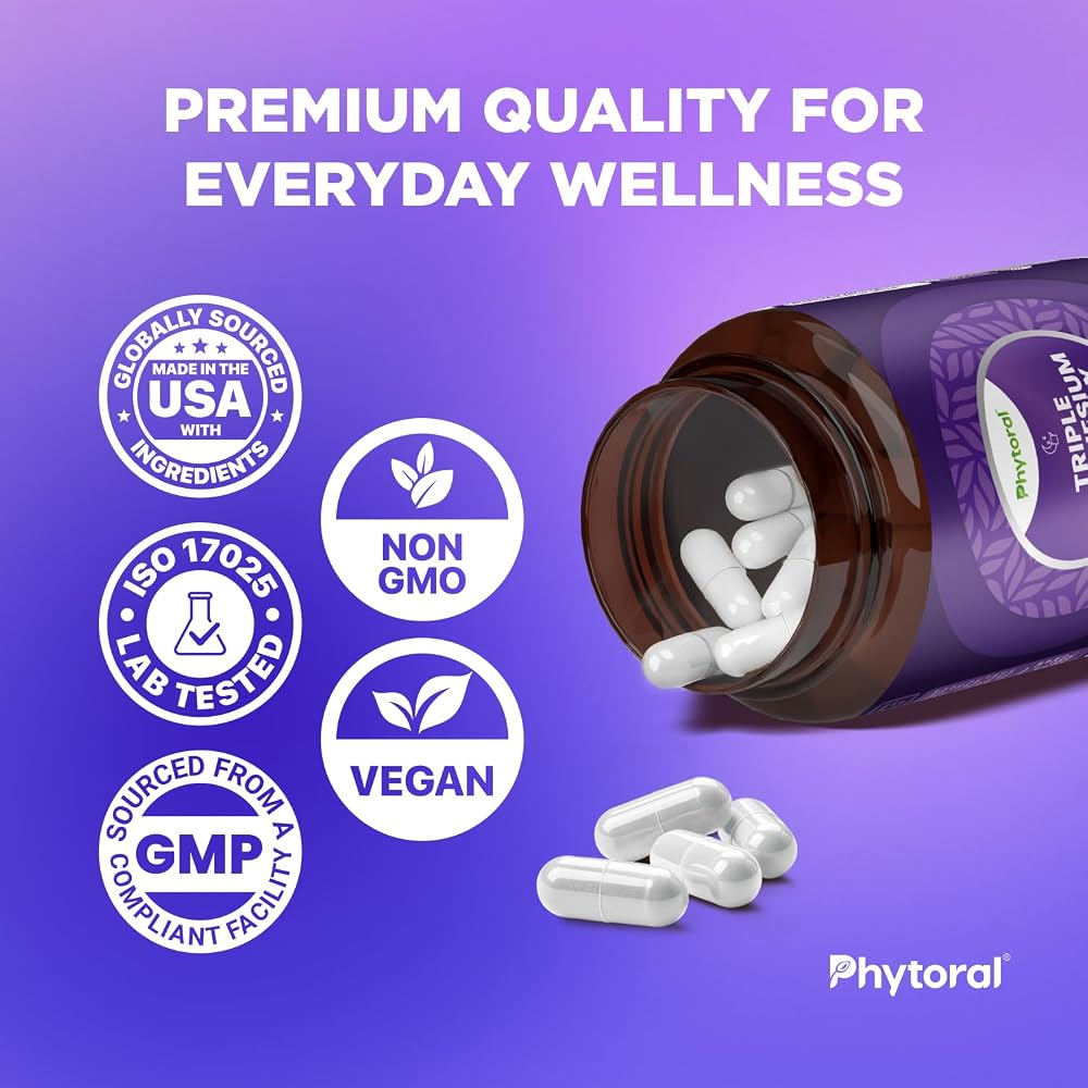 Phytoral Magnesium Complex Capsules with Taurate, Glycinate & Malate - 180 Count - image 4