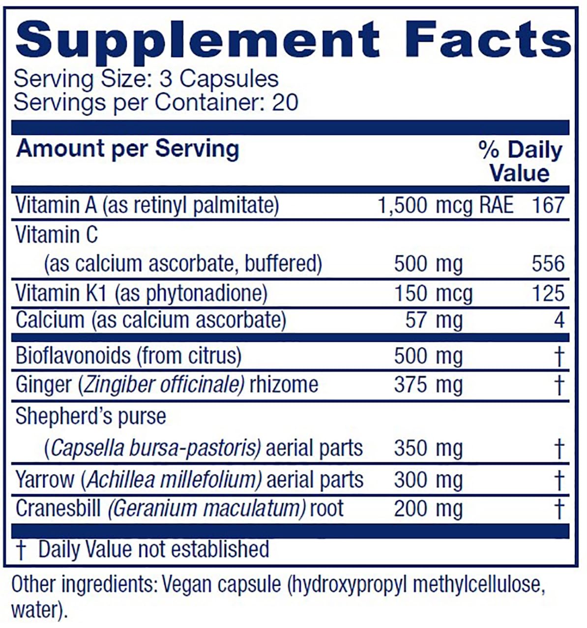 Vitanica Slow Flow Menstrual Flow Support - 60 Capsules - image 2