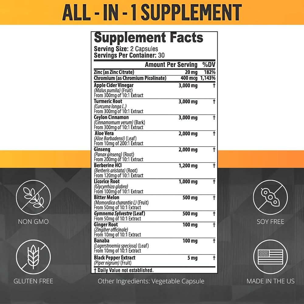 Vitabem Ceylon Cinnamon Turmeric Berberine Capsules - 60 Count - image 3