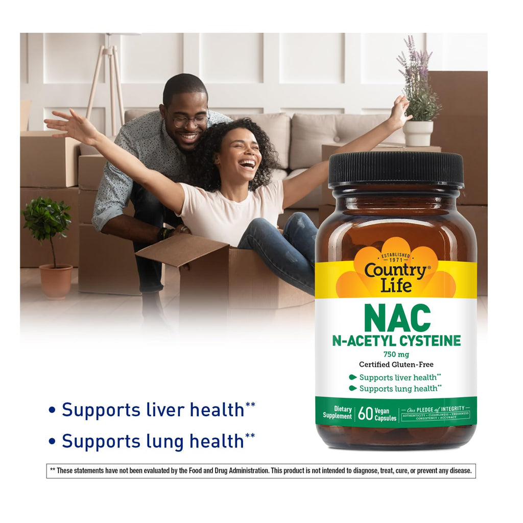 Country Life N-Acetyl CYSTEINE 750MG