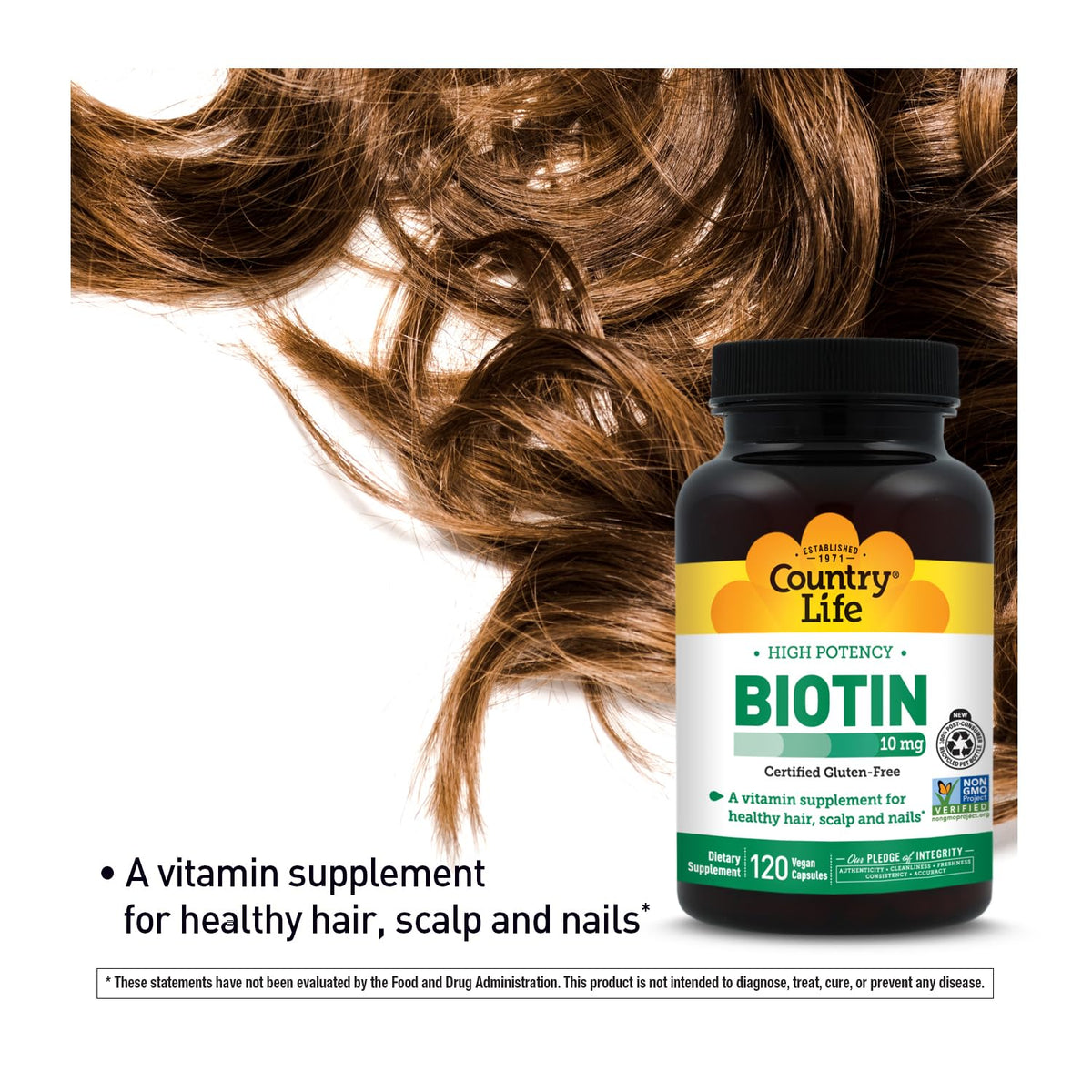 Country Life High Potency Biotin 10 mg - 120 Capsules - image 5