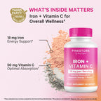 Pink Stork Iron for Women with Vitamin C - 60 Capsules - image 2