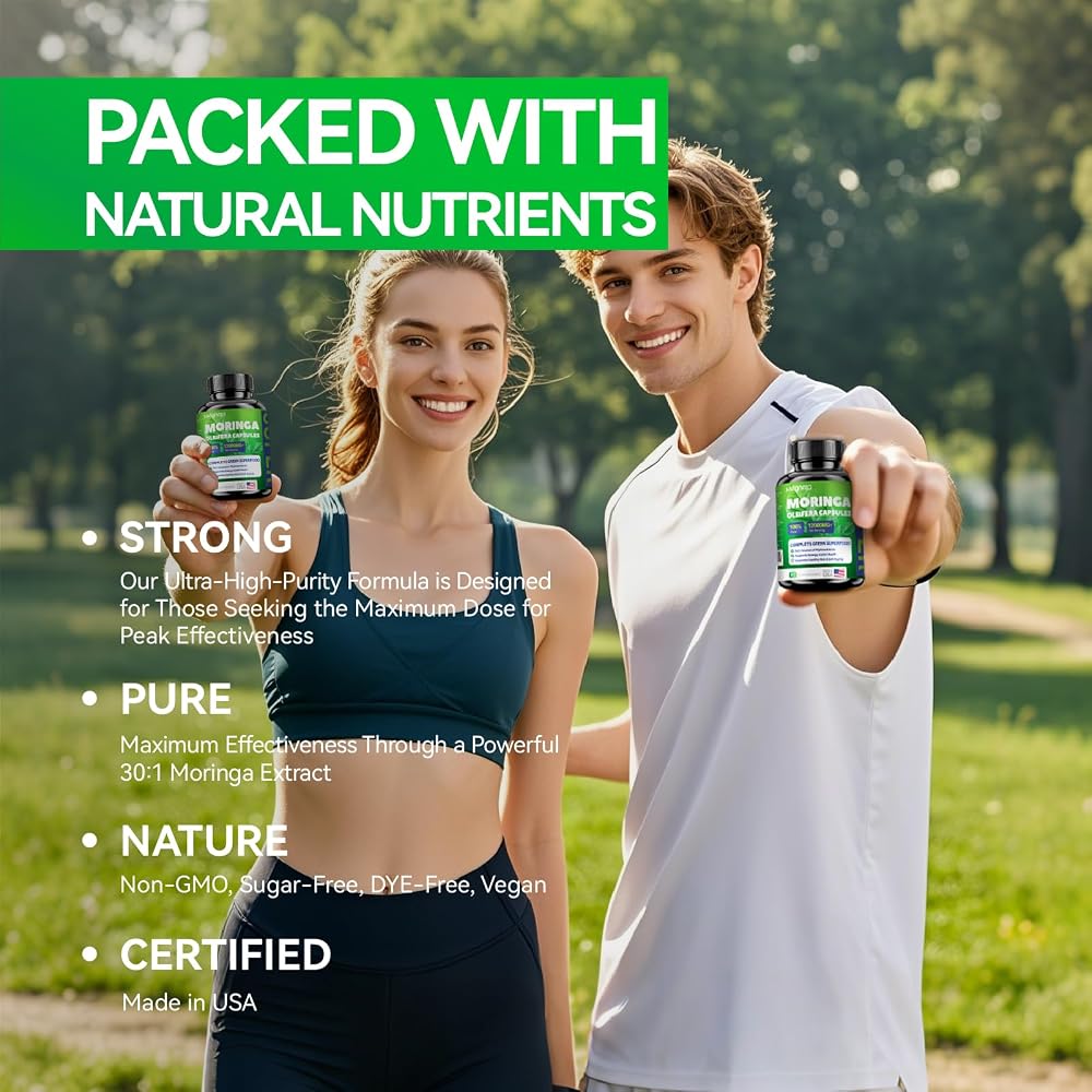 MEGNETA Moringa Capsules - 12000mg Moringa Powder