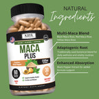 Kaya Naturals MACA Plus - Maca Root Capsules for Women and Men