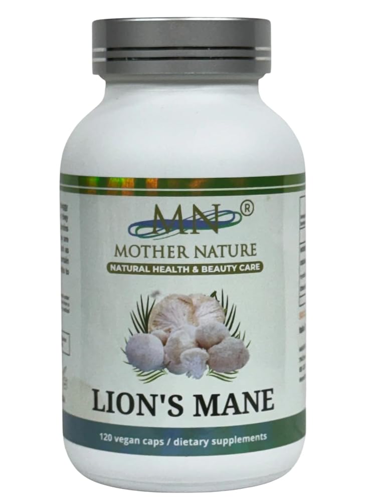 Mother Nature Lion's Mane Mushroom 1000mg Brain Support - 120 Capsules - image 4