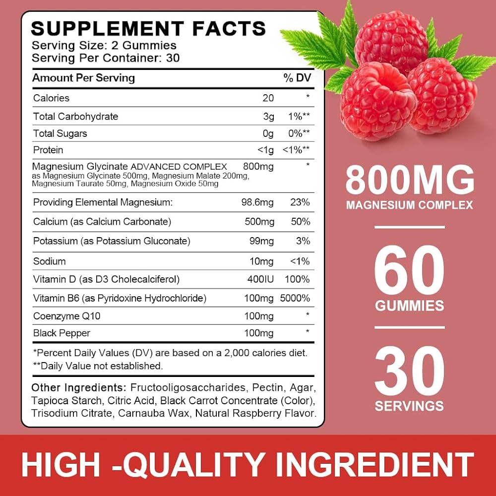 LUCNVEM Sugar Free Magnesium Glycinate Gummies