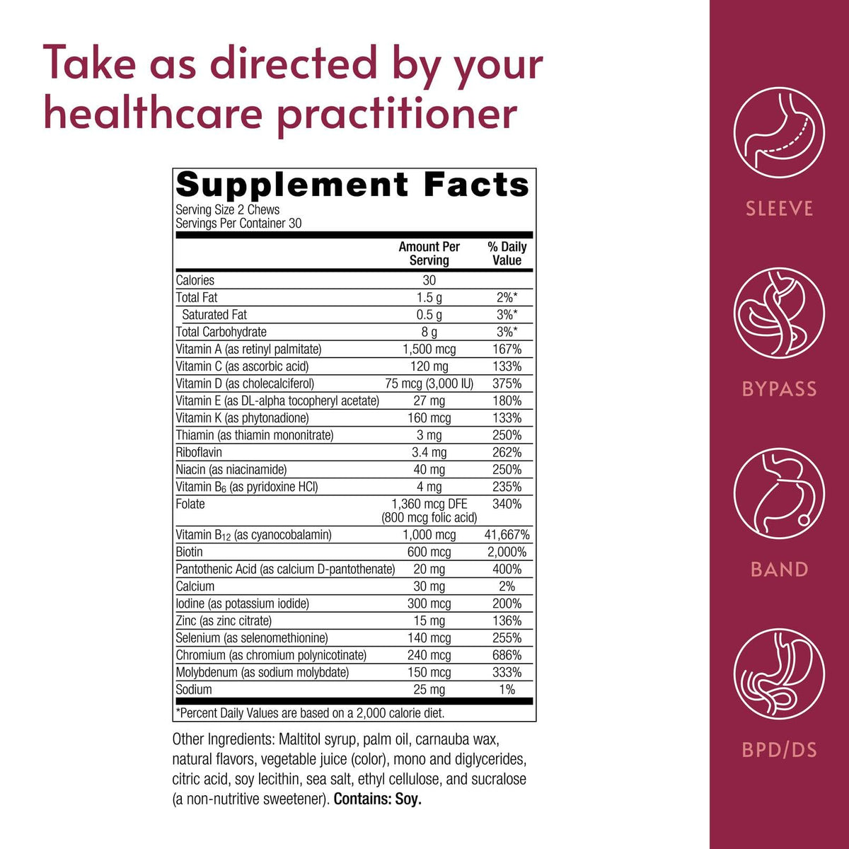 Bariatric Advantage Multi Chewy Bite - Soft Chew Multivitamin
