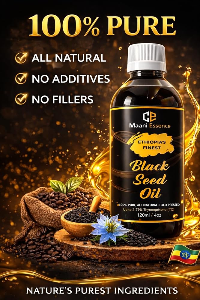 Maani Essence 120ML Ethiopian Black Seed Oil Cold Pressed Nigella - image 4