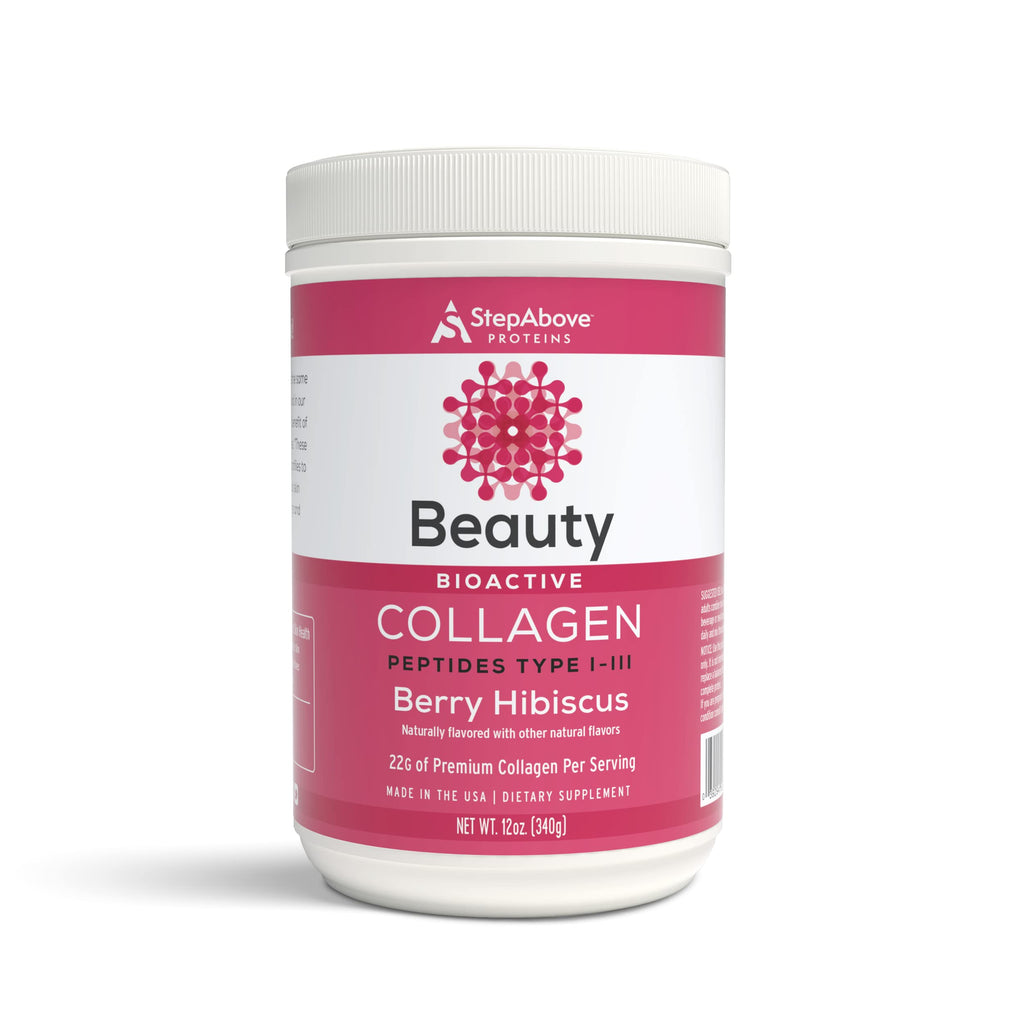 Step Above Proteins Beauty Collagen Peptides Berry Hibiscus - 12 Oz