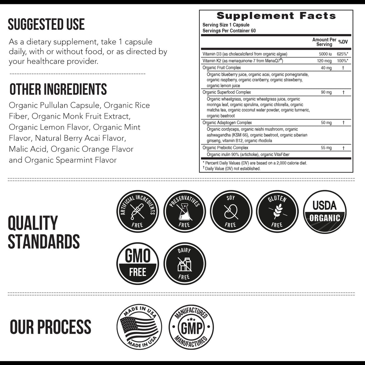 Triquetra Health Organic Plant D3 + K2 (5000 iu D3) - All-Trans MK7