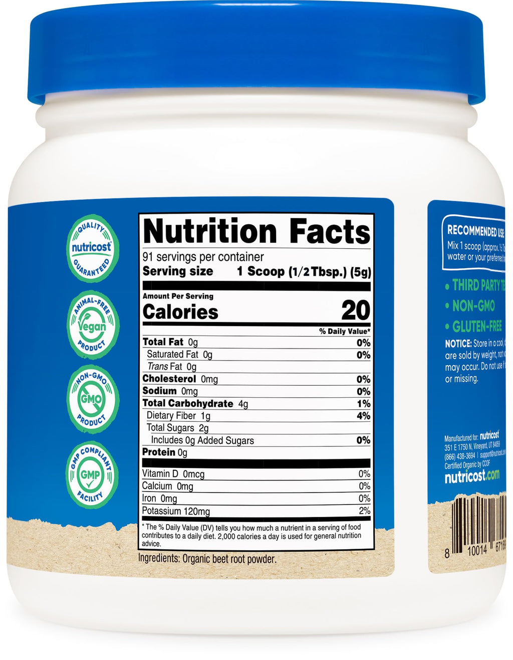 Nutricost Organic Beet Root Powder - 1 Pound - image 5