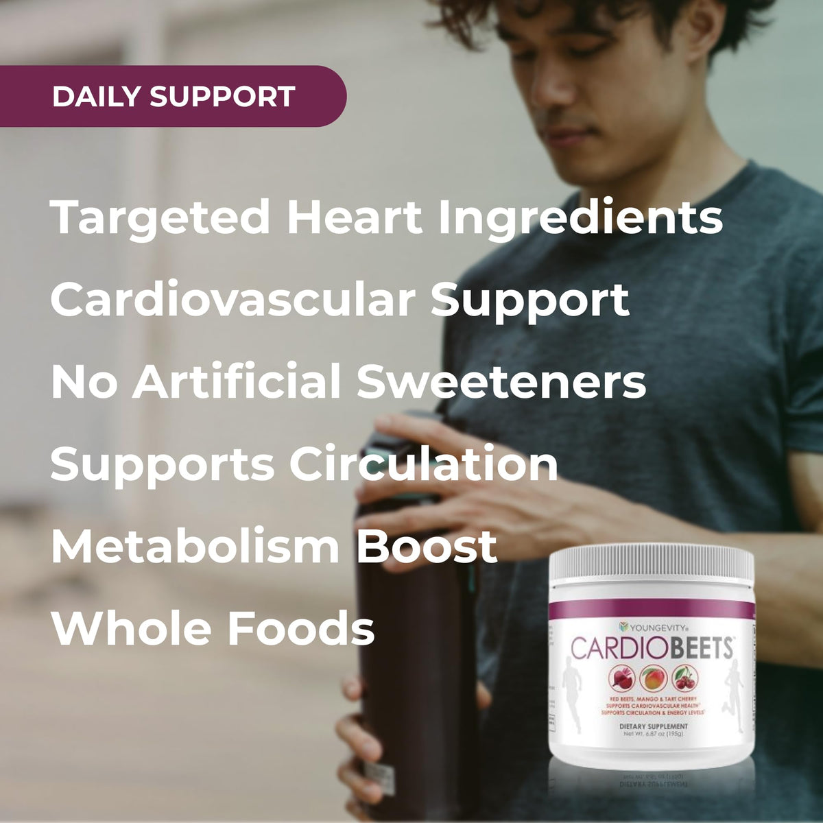 Youngevity CardioBeets Organic Beet Nitric Oxide Support Powder - 195g - image 4