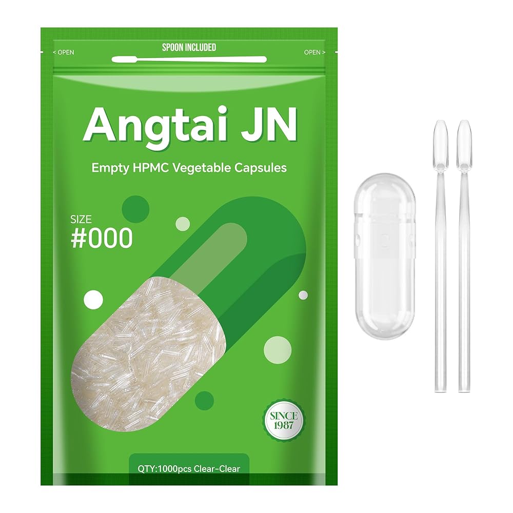 Angtai JN Size 000 Vegan Empty Capsules - 1,000 Count