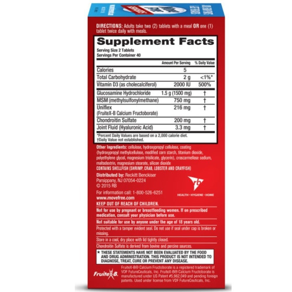 Schiff Move Free Advanced Plus MSM & Vitamin D3 - 160 Tablets - image 3