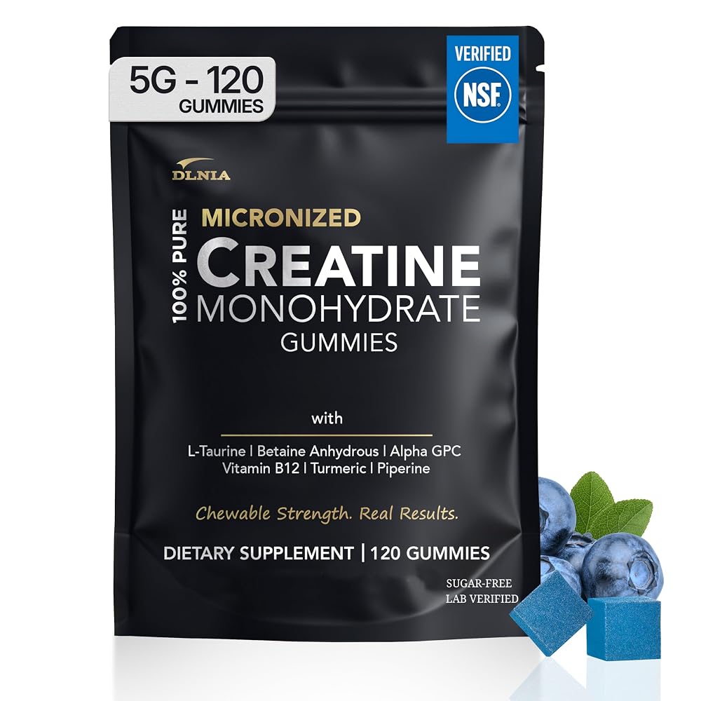DLNIA Creatine Monohydrate Gummies for Men & Women