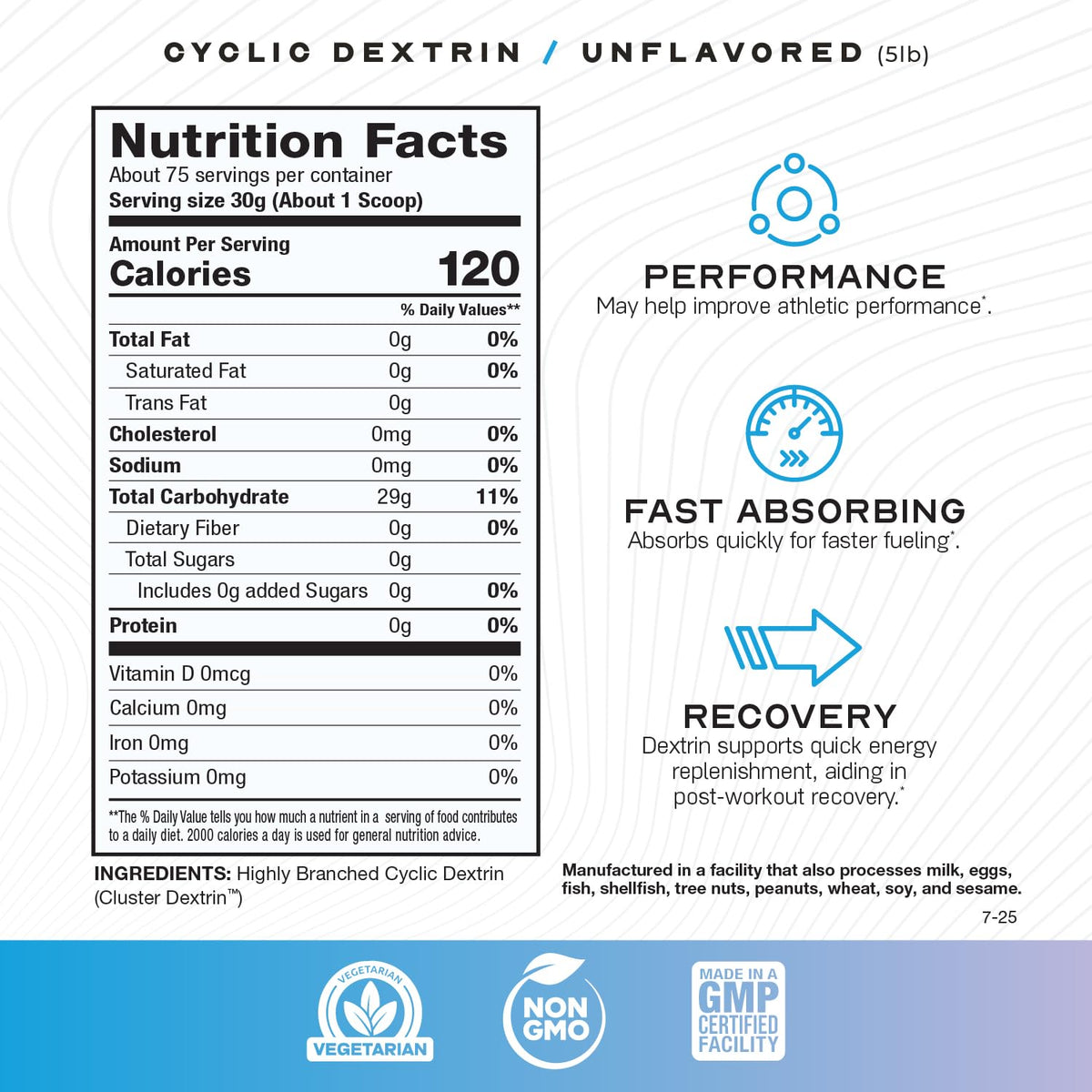 Muscle Feast Highly Branched Cyclic Dextrin Powder - 5 lbs - image 3
