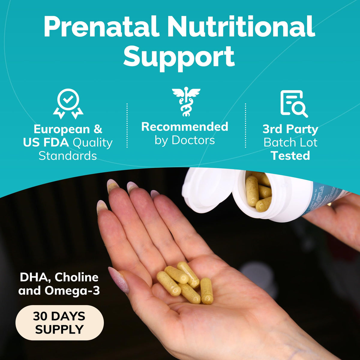 CONCEIVE PLUS Prenatal Supplement with DHA & Folic Acid - 60 Capsules - image 4