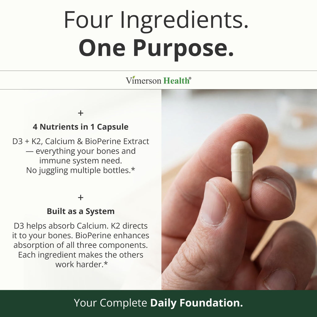 Vimerson Health Vitamin D3 K2 Calcium Supplement - 60 Capsules - image 5