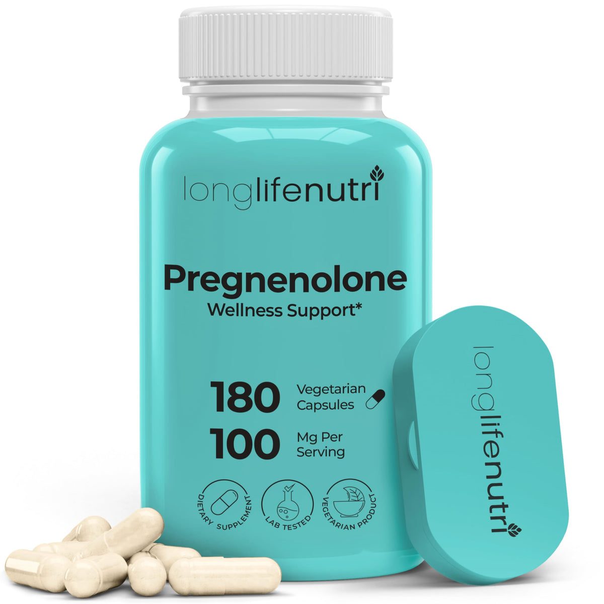LongLifeNutri Pregnenolone 100mg Brain & Hormone Support