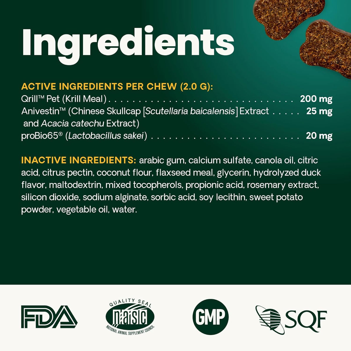 VetriScience Allergy & Itch Support Chews for Dogs, Duck - 75 Count - image 5