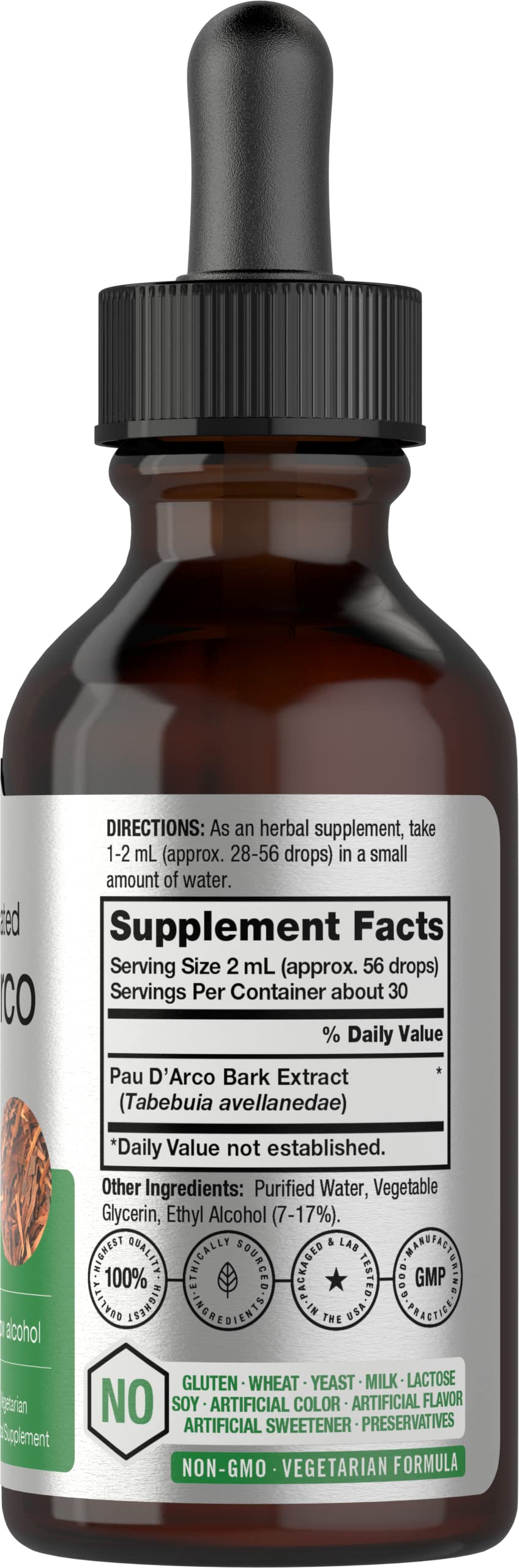 Horbäach Pau D'Arco Tincture Inner Bark Extract - 2 fl oz - image 2