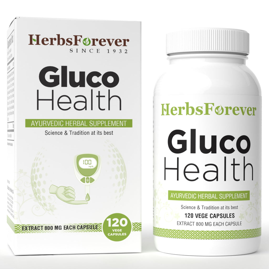 Herbsforever Gluco Health Ayurvedic Blend - 120 Vegetarian Capsules