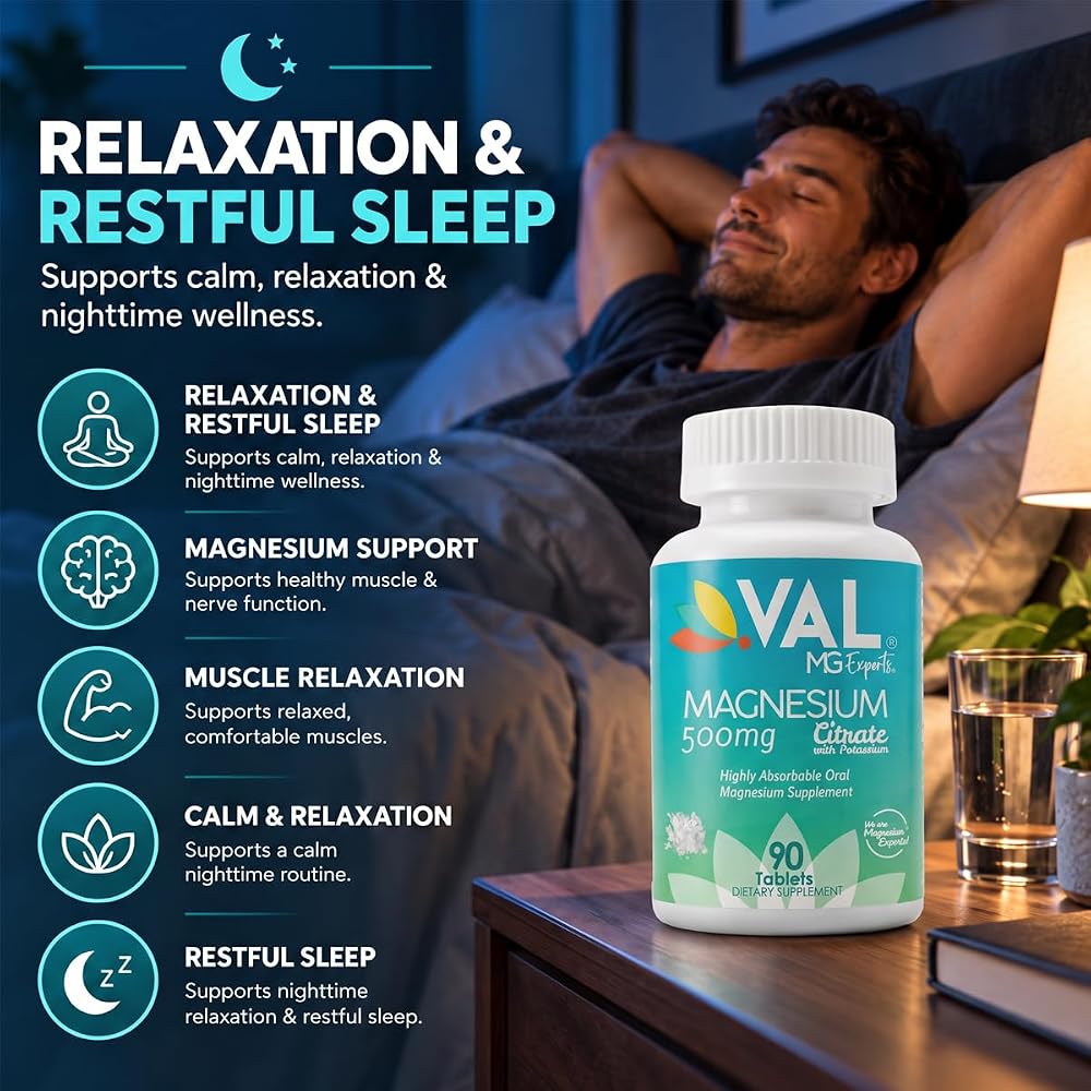 VAL Magnesium Citrate + B6 + Potassium - 90 Tablets - image 7