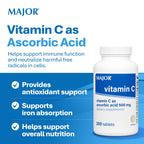 MAJOR Vitamin C 500 mg Immune Support - 300 Tablets - image 3