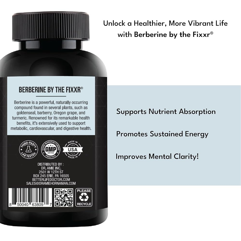 Fixxr Berberine HCI 1200 mg - 60 Capsules - image 4