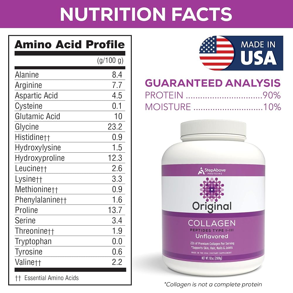 Step Above Proteins Original Collagen Peptides Powder - 92 Oz - image 6