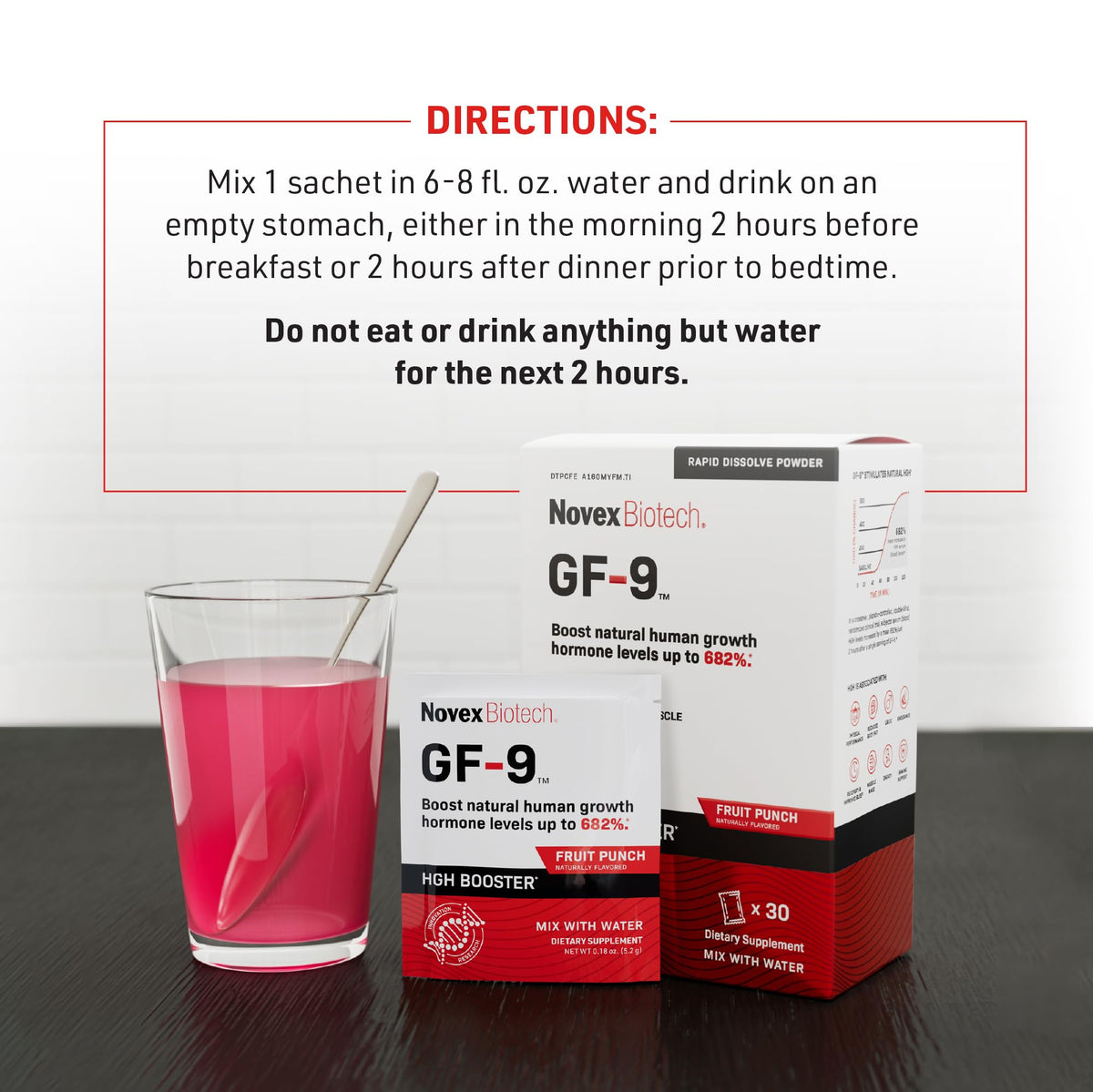 Novex Biotech GF-9 Fruit Punch Powder for Energy - 30 Sachets - image 7