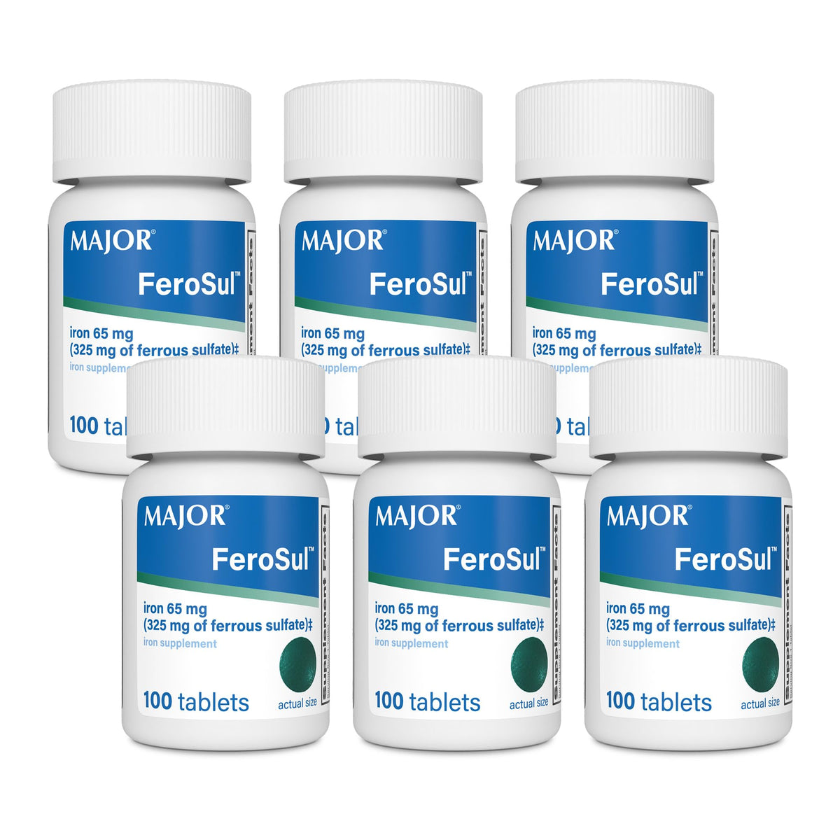 Major Ferosul - Ferrous Sulfate 325mg Tablets with 65mg of Elemental