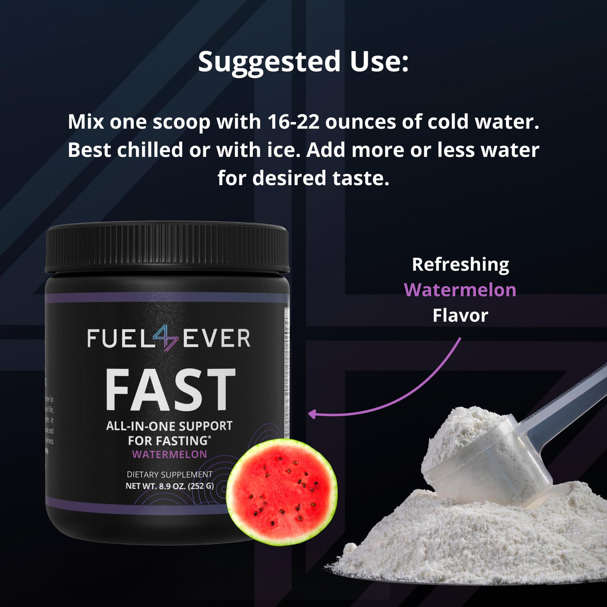 Fuel 4 Ever FAST Fasting Electrolyte Powder Watermelon - 30 Servings - image 6