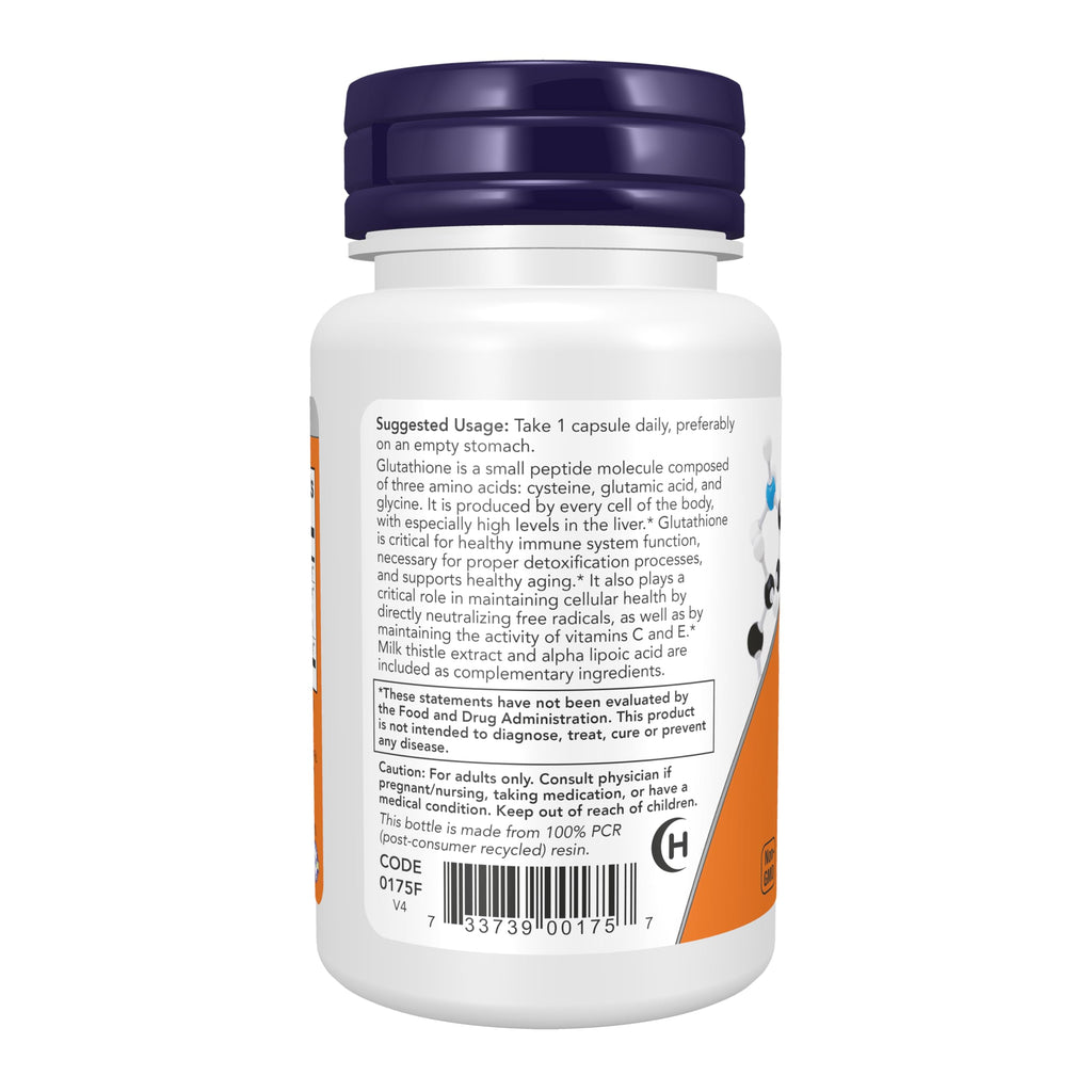 NOW Supplements, Glutathione 500 mg, Detoxification Support, 30 Veg - image 3